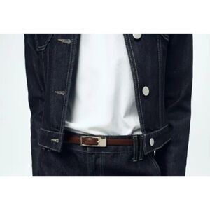 ZARA THIN BELT WITH RECTANGULAR BUCKLE Size 85 cm